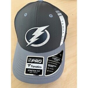Tampa Bay Lightning NHL Hockey Hat Men's S/M Gray Cap New Fanatics Pro Athletic